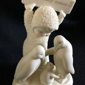 Department 56 Snow babies And Baby Makes 3 Figurine